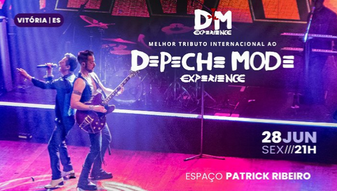 Banner do Show Depeche Mode Experience no dia 28 de Junho em Vitória ES