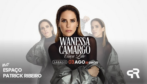 Banner do Show da Wanessa Camargo dia 03 de Agosto em Vitória ES